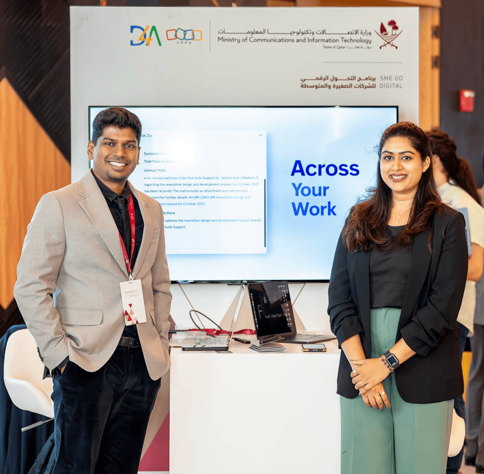 D4A consultants in a Zoho implementation workshop in Doha
